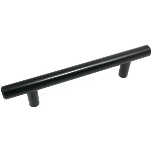 Steel T-Bar Pull, Matte Black, 96mm, Laurey, Mfr#: 87120